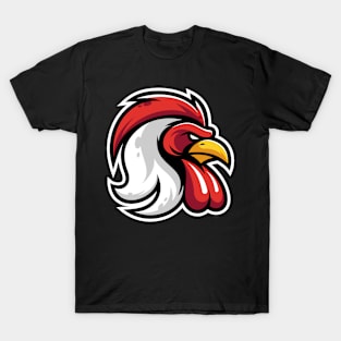 Rooster head esport mascot design T-Shirt